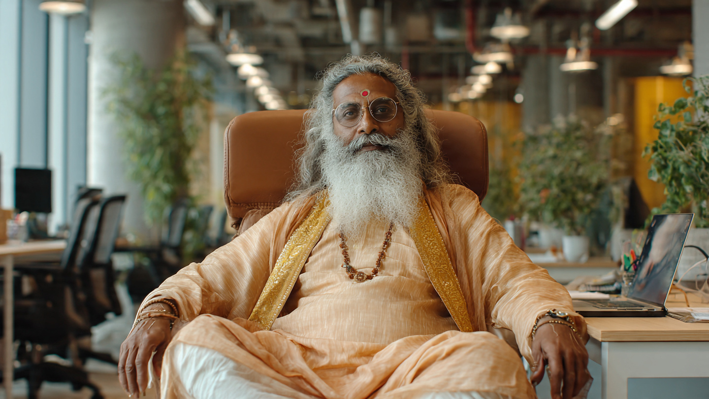 indian_guruji_seating_in_office